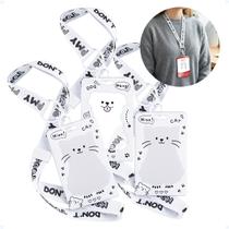 Kit 3 Porta Bilhete Único Passe Ônibus Crachá Transparente