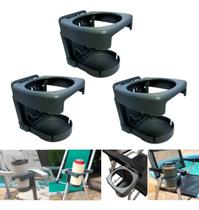 Kit 3 Porta Copos Térmico Lata Isopor Dobrável Para Cadeira Zaka Cinza Kit 3 Porta Copos Térmico Lata Isopor Dobrável Para Cadeira Zaka Cinza