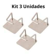 Kit 3 Porta Esponja Adesivo de Aço Inox para Pia Kit 3 Porta Esponja Adesivo de Aço Inox para Pia