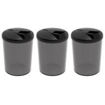 Kit 3 Porta Farofa Temperos Farinheira com Tampa 400ml Fumê Crippa Potes para Condimentos