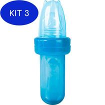 Kit 3 Porta-Frutinha Em Silicone Azul - Buba