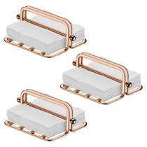 Kit 3 Porta Guardanapos Com Peso Rose Gold - 1611Rg Future