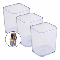 Kit 3 Porta Lápis Caneta Objeto Organizador Multiuso Dello Kit 3 Porta Lápis Caneta Objeto Organizador Multiuso Dello