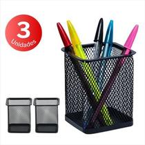 Kit 3 Porta Lapis Organizador De Canetas Para Escritorio Kit 3 Porta Lapis Organizador De Canetas Para Escritorio