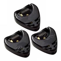 Kit 3 porta palheta spring violão guitarra baixo preto