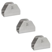Kit 3 Porta Papel Guardanapo De Mesa Em Aço Inox Para Casa Bar E Restaurante - Kitchen Lar