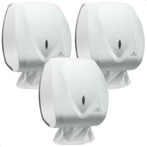 Kit 3 Porta Papel Toalha Premisse Branco Dispenser Banheiro
