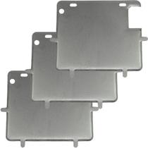 Kit 3 porta placa suporte protetor moldura moto modelo padrão modelo Mercosul 200x170 20x17 em aço