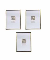 kit 3 Porta Retrato Metal Vidro 15x20 Moldura Dourado Fosco kit 3 Porta Retrato Metal Vidro 15x20 Moldura Dourado Fosco