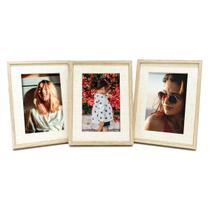 Kit 3 Porta Retratos 10x15 Moldura Dupla Com Paspatur Linho Kit 3 Porta Retratos 10x15 Moldura Dupla Com Paspatur Linho
