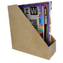 Kit 3 Porta Revistas ou Livros 28x11x30 Mdf Madeira