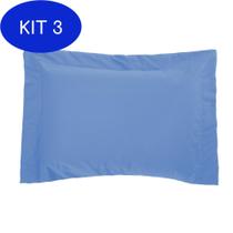 Kit 3 Porta Travesseiro Bell 1 Peça Azul Motorista - Vilela