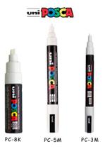 Kit 3 Posca Branco Pc-3m Pc-5m Pc-8k Kit 3 Posca Branco Pc-3m Pc-5m Pc-8k