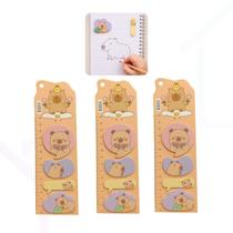 Kit 3 Post It Capivara Bloco Adesivo Para Recados Marcador De Página Régua