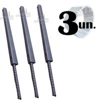 Kit 3 Poste Galvanizada concertina 30cm concretar