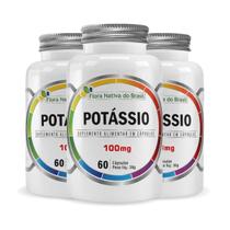 Kit 3 Potássio 100mg 60 Cápsulas Flora Nativa
