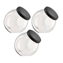 Kit 3 Pote Baleiro Grande 3lt Tampa Branca Porta Mantimentos Kit 3 Pote Baleiro Grande 3lt Tampa Branca Porta Mantimentos