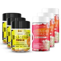 Kit 3 Pote Colágeno Tipo II + Gummie Vinagre de Maçã