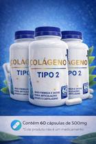 Kit 3 Pote Colágeno Tipo ll 60 Cápsulas de 500 mg Kit 3 Pote Colágeno Tipo ll 60 Cápsulas de 500 mg