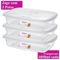 Kit 3 Pote Congelar Comida 1850ml BPA Free