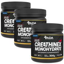 Kit 3 Pote Creathinex Monohydrate 900g Creatina Monohidratada Pré Treino Força Ganho Massa Muscular