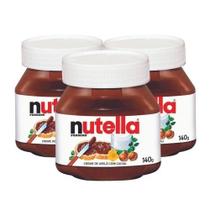 Kit 3 Pote Creme de Avelã Com Cacau Nutella Ferrero 140g Kit 3 Pote Creme de Avelã Com Cacau Nutella Ferrero 140g
