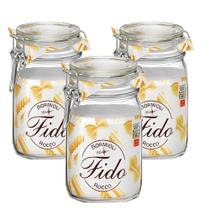Kit 3 Pote de Vidro Hermético 1,5 Litros Compota Porta Alimentos Bolacha Arroz Bala Vidro Italiano Kit 3 Pote de Vidro Hermético 1,5 Litros Compota Porta Alimentos Bolacha Arroz Bala Vidro Italiano