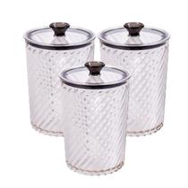 Kit 3 Pote Hermético 1,8LT Acrílico Twist Mantimentos Cozinha Kit 3 Pote Hermético 1,8LT Acrílico Twist Mantimentos Cozinha