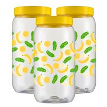 Kit 3 Pote Plástico Porta Mantimentos Grande Tampa De Rosca 2,7 Litros -