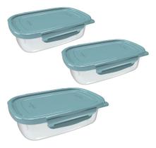 Kit 3 Pote Raso Marmita Tampa Trava Microondas 270ml Freezer Kit 3 Pote Raso Marmita Tampa Trava Microondas 270ml Freezer