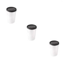 Kit 3 Pote Redondo Multiuso Com Tampa Rosca 1 Litros