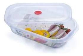 Kit 3 Pote Retangular Raso Com Válvula 460ml Marmita Bpafree