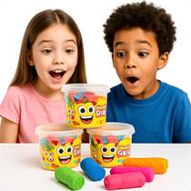 Kit 3 Potes 15 Massinhas De Modelar Infantil Massinha Colorida Atividade Educativa Criança Diversão Kit 3 Potes 15 Massinhas De Modelar Infantil Massinha Colorida Atividade Educativa Criança Diversão