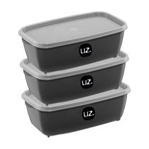 Kit 3 Potes 1,5L Multiuso Marmitas original UZ Utilidades Kit 3 Potes 1,5L Multiuso Marmitas original UZ Utilidades