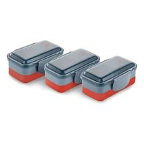 Kit 3 Potes 2 Em 1 Electrolux Lunch Box Easy Open Vermelho