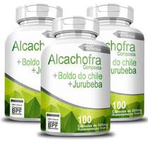 Kit 3 Potes Alcachofra Composta + Boldo Do Chile + Jurubeba