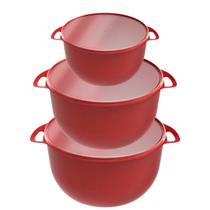 Kit 3 Potes Caçarola C/ Tampa Multiuso 3,2L 6,5L 11,5L Kit 3 Potes Caçarola C/ Tampa Multiuso 3,2L 6,5L 11,5L