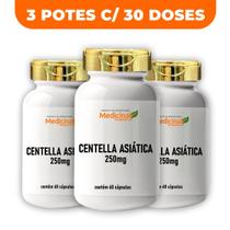 Kit 3 Potes Centella Asiática 250mg 60 Cápsulas Kit 3 Potes Centella Asiática 250mg 60 Cápsulas