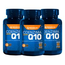 Kit 3 Potes Coenzima Q10 Suplemento Alimentar Natural Pura 180 Cápsulas Ubiquinona Vitamina COQ-10 Natunéctar