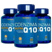 Kit 3 Potes Coenzima Q10 Suplemento Alimentar Natural Pura 180 Cápsulas Ubiquinona Vitamina COQ-10 Natunéctar
