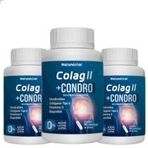 Kit 3 Potes Colag II + Condro Suplemento Alimentar Natural 180 Capsulas Colágeno Tipo 2 100% Puro Vitamina Original Premium Kit 3 Potes Colag II + Condro Suplemento Alimentar Natural 180 Capsulas Colágeno Tipo 2 100% Puro Vitamina Original Premium