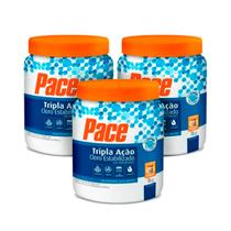 Kit 3 Potes Com 5 Unds Pastilha Cloro Tripla Ação Para Piscinas Kit 3 Potes Com 5 Unds Pastilha Cloro Tripla Ação Para Piscinas