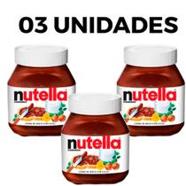 Kit 3 Potes Creme De Avelã Com Cacau 650g Nutella