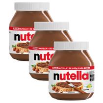 Kit 3 Potes Creme de Avelã Nutella 700g Original, Cremoso para Pães e Receitas