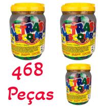 Kit 3 Potes De Letras Pica Pau 468 Peças 18 Alfabetos Completos Abecedário Alfabeto Móvel Escolar