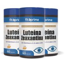 Kit 3 Potes de Luteína + Zeaxantina Vitaminas A, C, E 60 Cápsulas Fitoprime Kit 3 Potes de Luteína + Zeaxantina Vitaminas A, C, E 60 Cápsulas Fitoprime