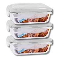 Kit 3 Potes De Vidro Marmita C/ Tampa Hermético 640ml Oferta Kit 3 Potes De Vidro Marmita C/ Tampa Hermético 640ml Oferta