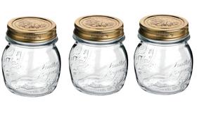 Kit 3 Potes de Vidro Quattro Stagioni 250 ml Para Conservas e Afins COM Tampa Original Kit 3 Potes de Vidro Quattro Stagioni 250 ml Para Conservas e Afins COM Tampa Original