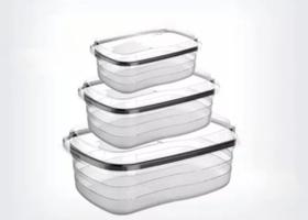 Kit 3 Potes Freezer Microondas Multiuso Tampa Transparente