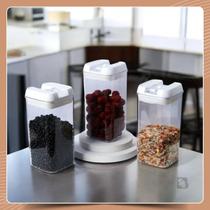 Kit 3 Potes Hermético 1200ML Ótima Vedação Mantimentos Cozinha Dispensa Armário Plástico Multiuso